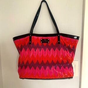 Kate Spade purple, pink, black patent leather